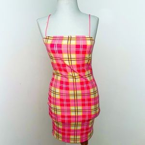 Pink plaid dress